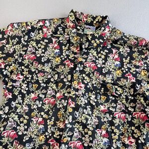 Reyn‎ Spooner Hawaiian Shirt Floral Print Mens Button Up Short Sleeve Size Large